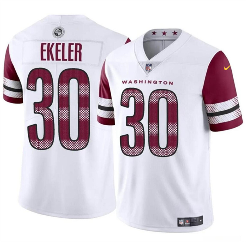 Youth White Washington Commanders #30 Austin Ekeler Vapor Limited Stitched Football Jersey